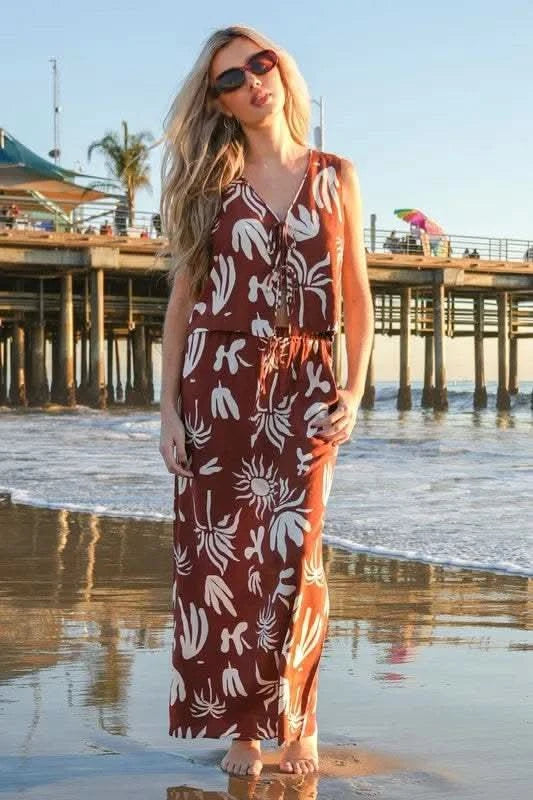 VERY J Printed Resort Midi Skirt - SwagglyLife Home & Fashion